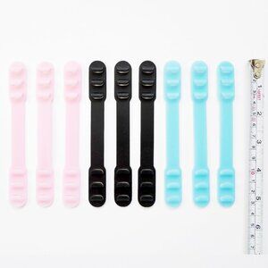 LOT 9 PIECE FACE MASK Extention Ear Relief Straps Pink Black Blue